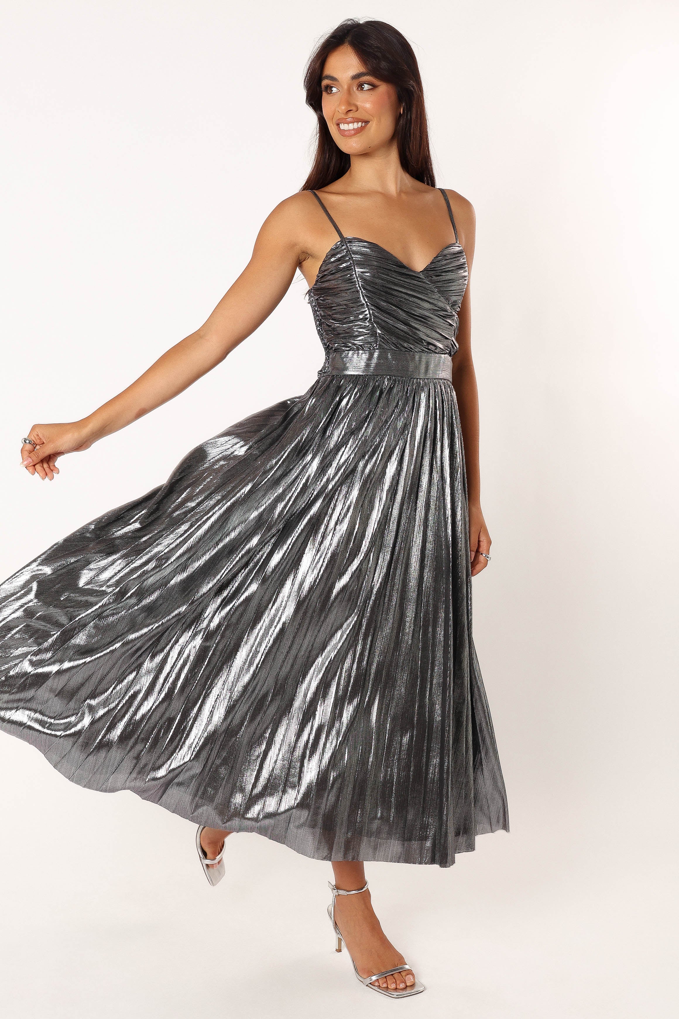 Gaia Maxi Dress Silver