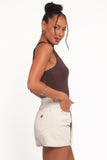 Miles Racerback Rib Knit Tank Top Espresso