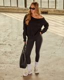 Empower Luxe Off The Shoulder Sweatshirt