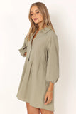 Criselle Long Sleeve Mini Dress Khaki