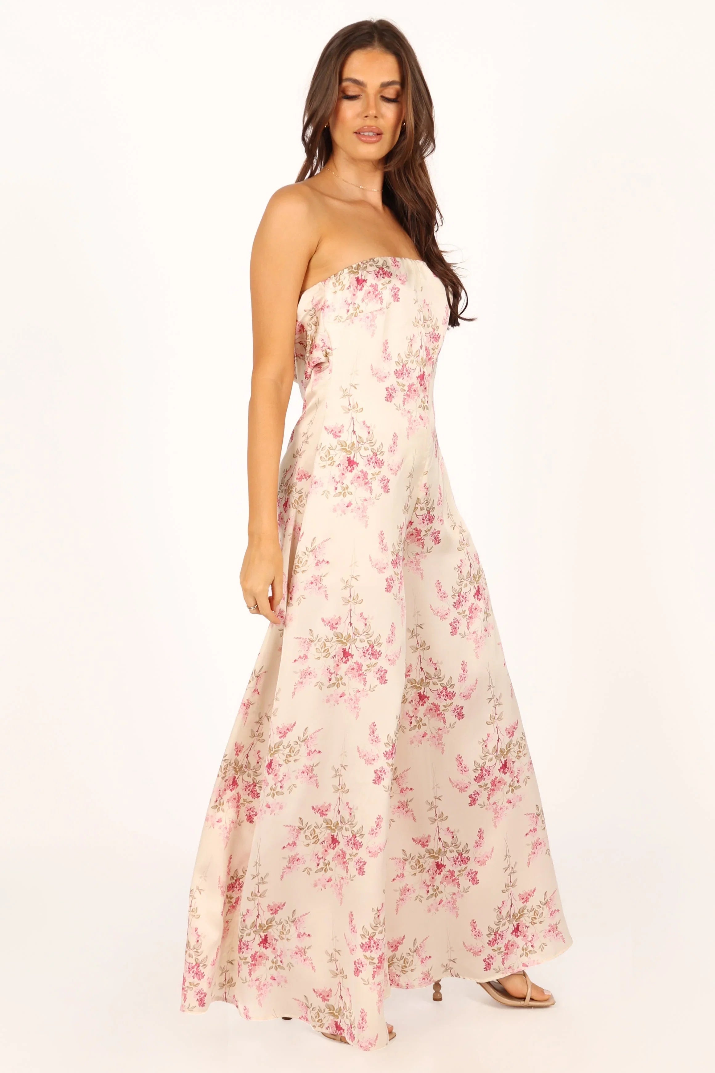 Giselle Strapless Jumpsuit Off White
