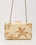 Voyage On Woven Straw Clutch