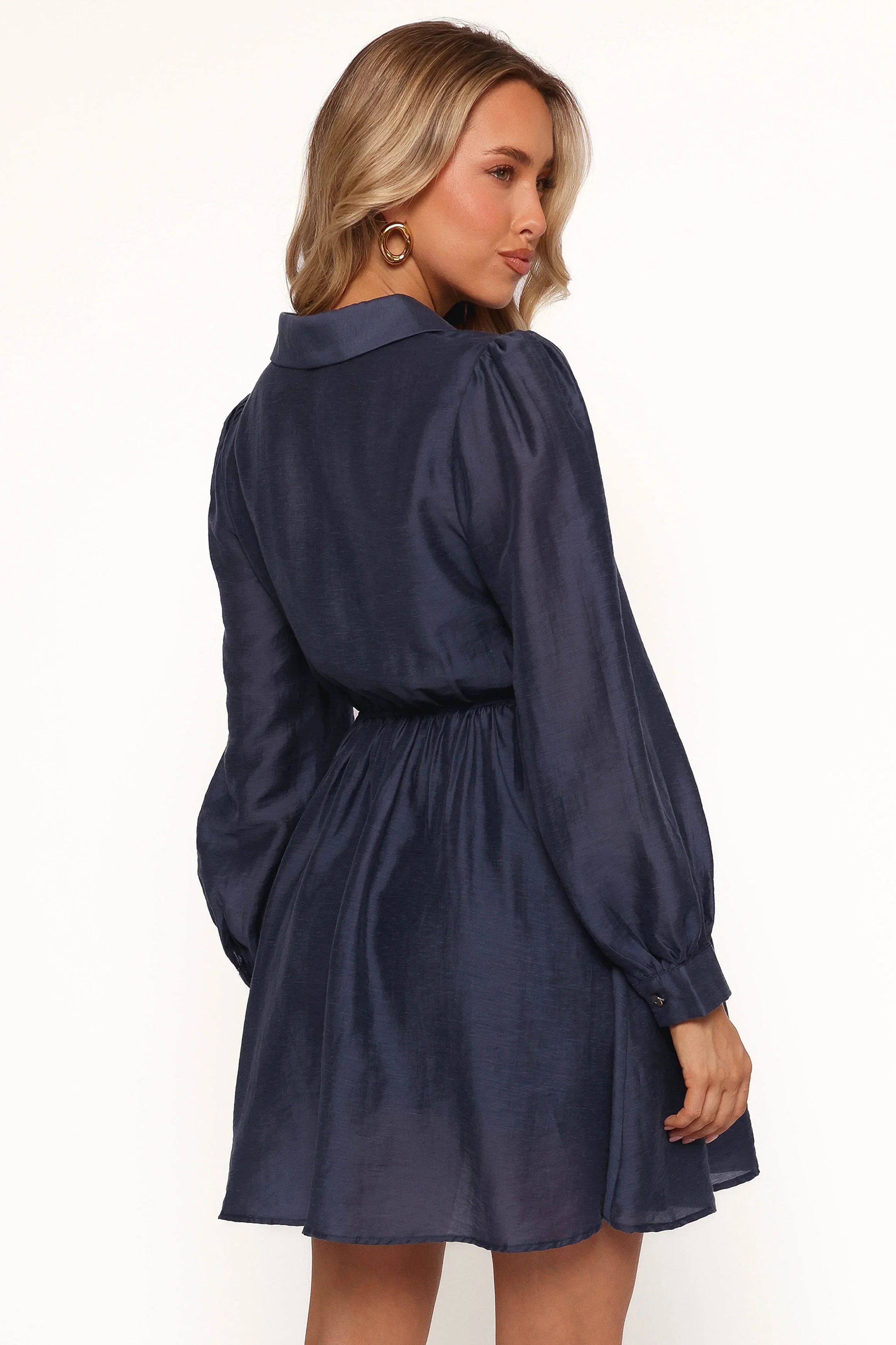 Everett Long Sleeve Mini Dress Navy