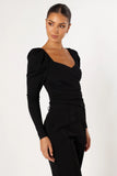 Spencer Long Sleeve Top Black