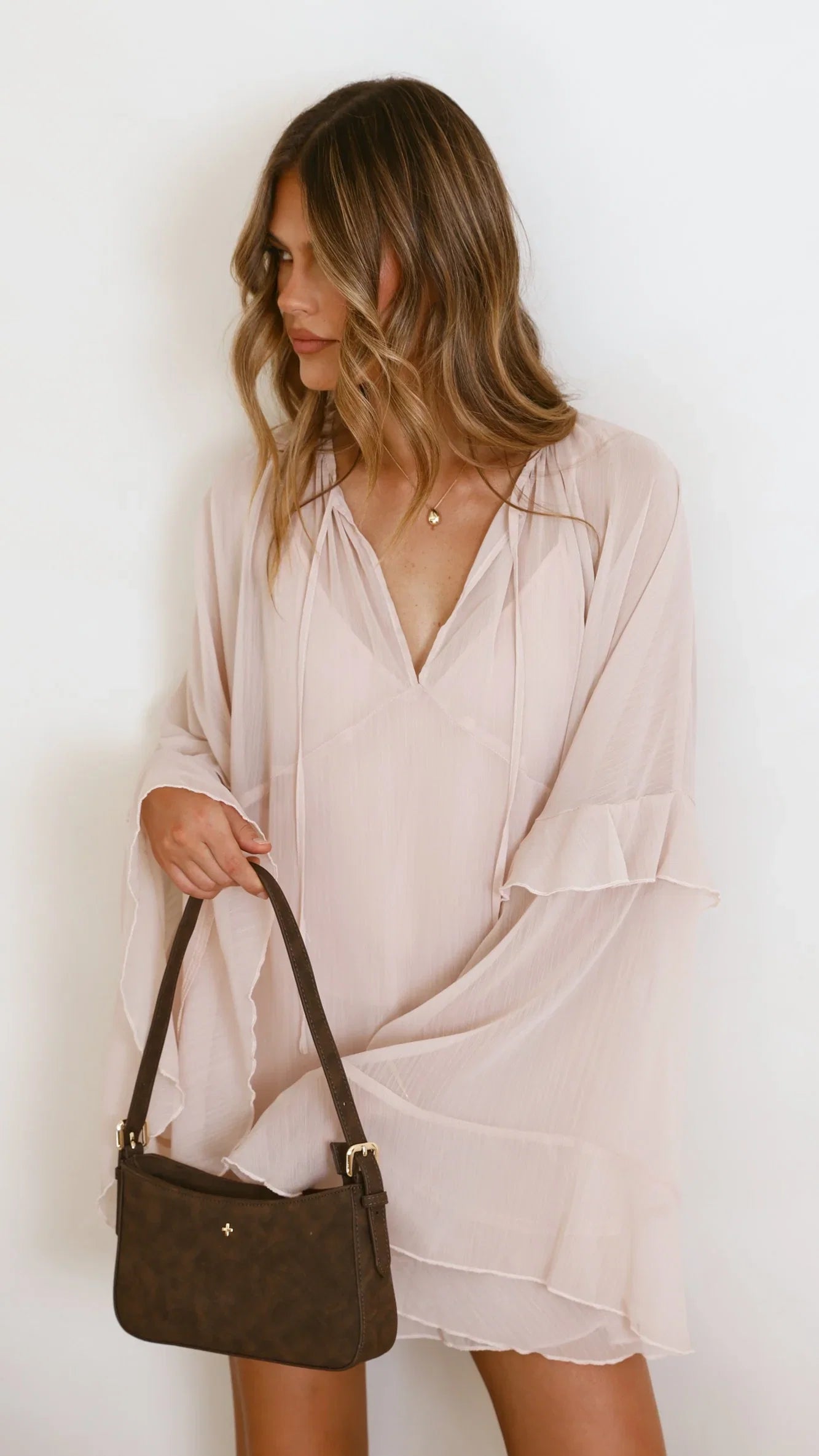Leera Mini Dress Nude