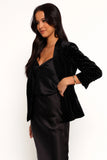 Inka All over Rhinestone Velvet Blazer Black