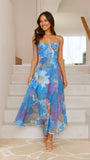 Rahima Maxi Dress Blue Floral
