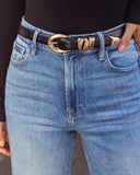 Burnt Umber Stacked Loop Leather Belt