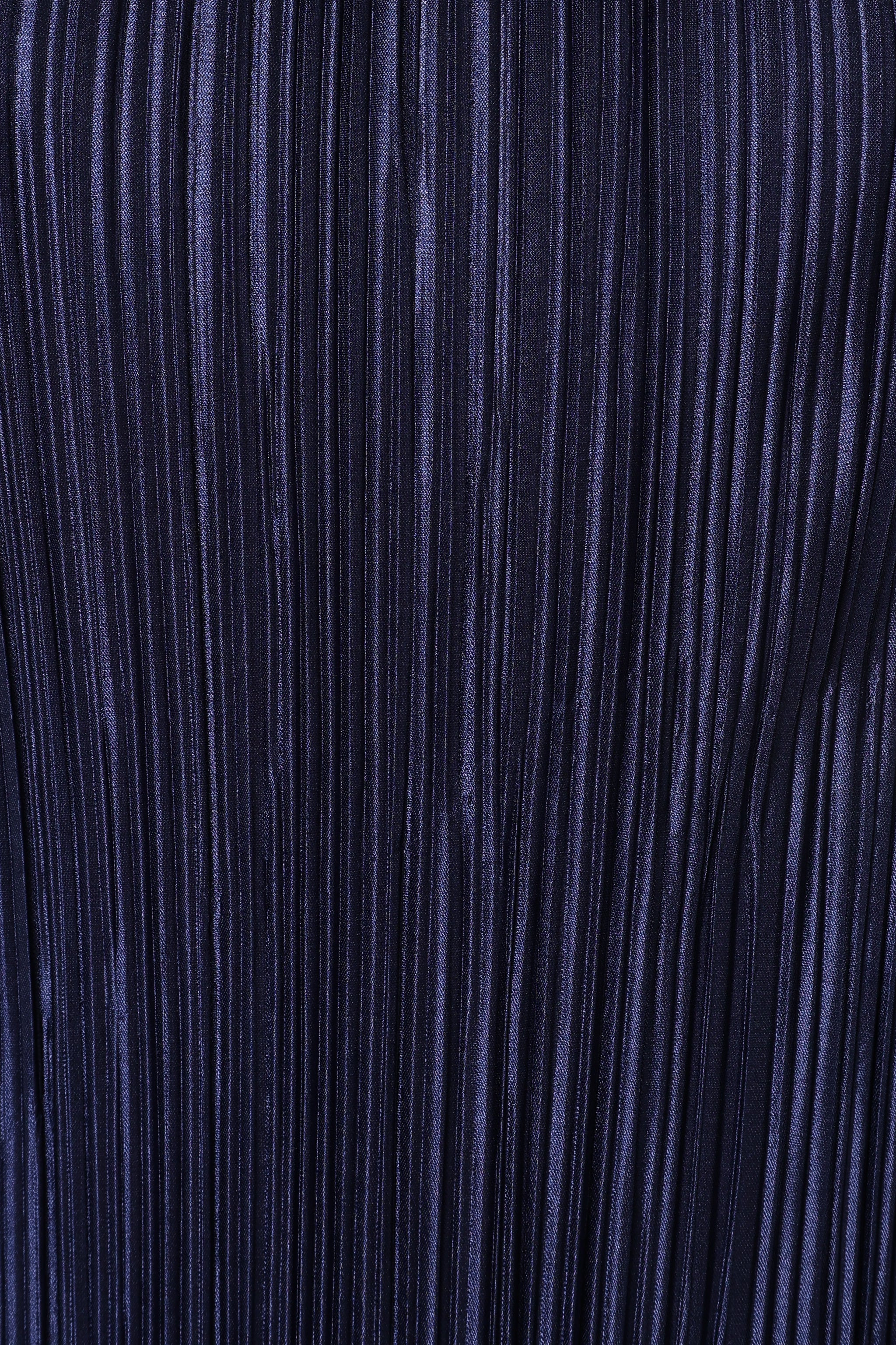 Melody Plisse Halter Maxi Dress Navy