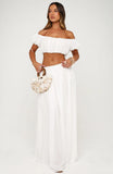 Flounce Flirt Maxi Skirt White