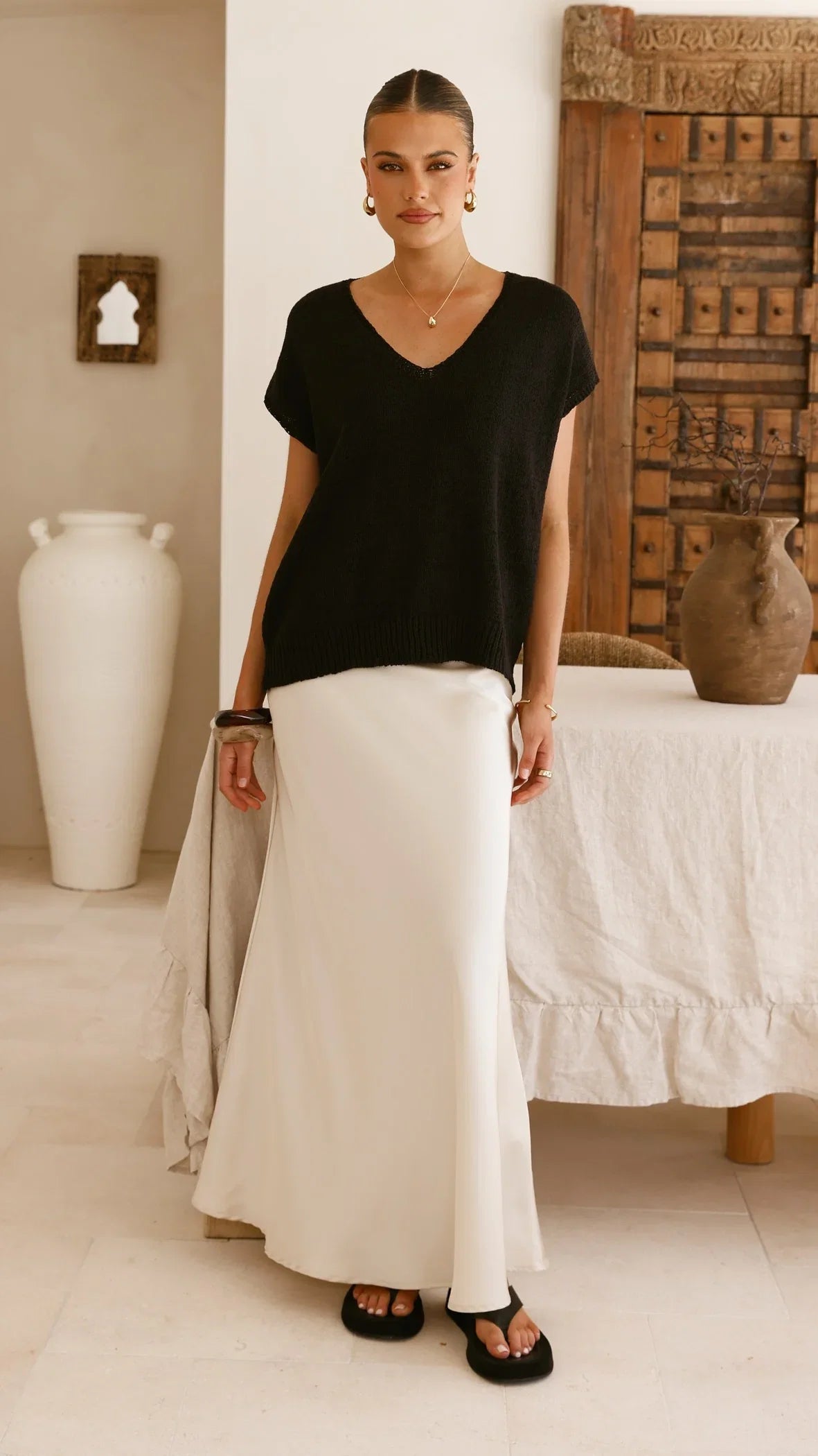 Stelaria Knit Top Black