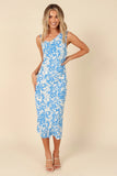 Elias Midi Dress Blue Floral