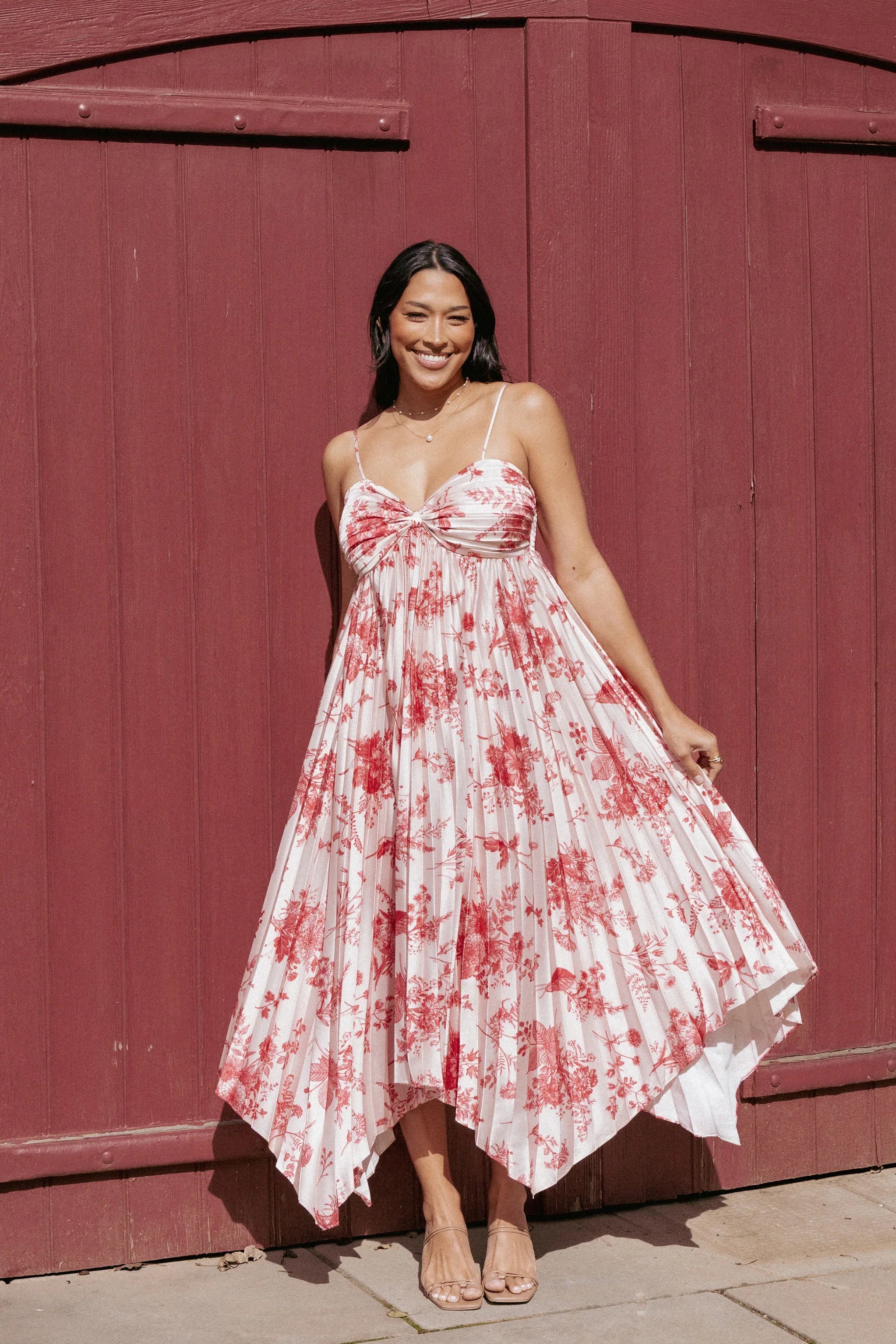Vikki Dress Red Floral