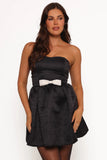 Valentina Mini Bow Dress Black Ivory