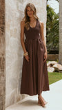 Amira Maxi Dress Chocolate