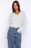 Cozy Vibes Knit Cardigan Grey Marle