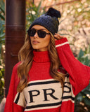 Ibia Coated Knit Pom Pom Beanie