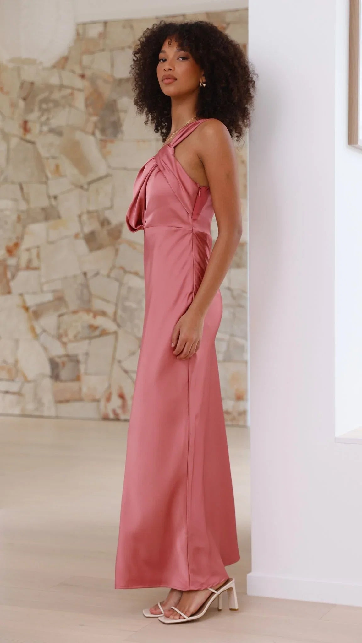 Greta Maxi Dress Baked Rose