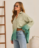 Hartlie Ombre Button Down Top