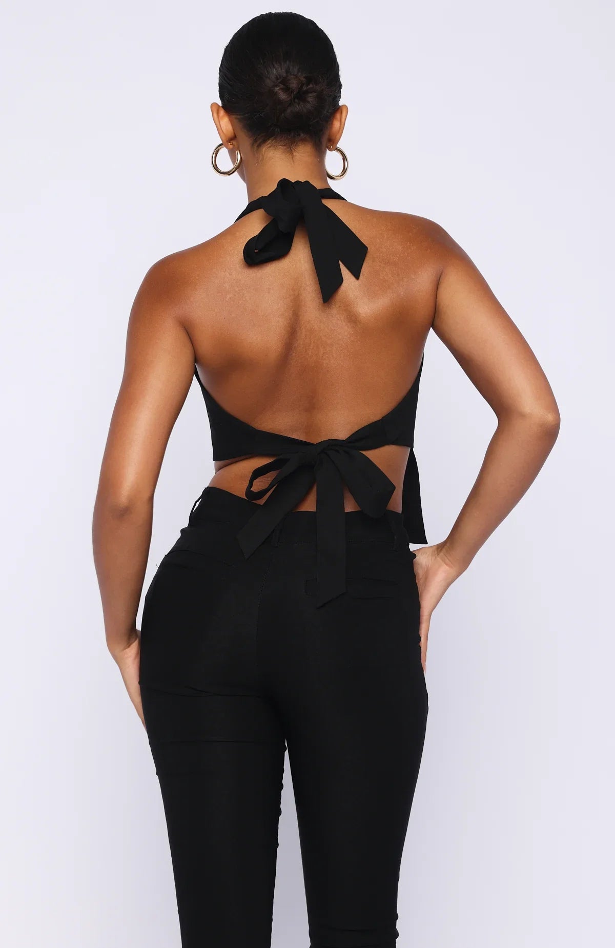 All I Needed Halter Top Black