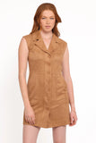 Xoey Suede Mini Dress Camel