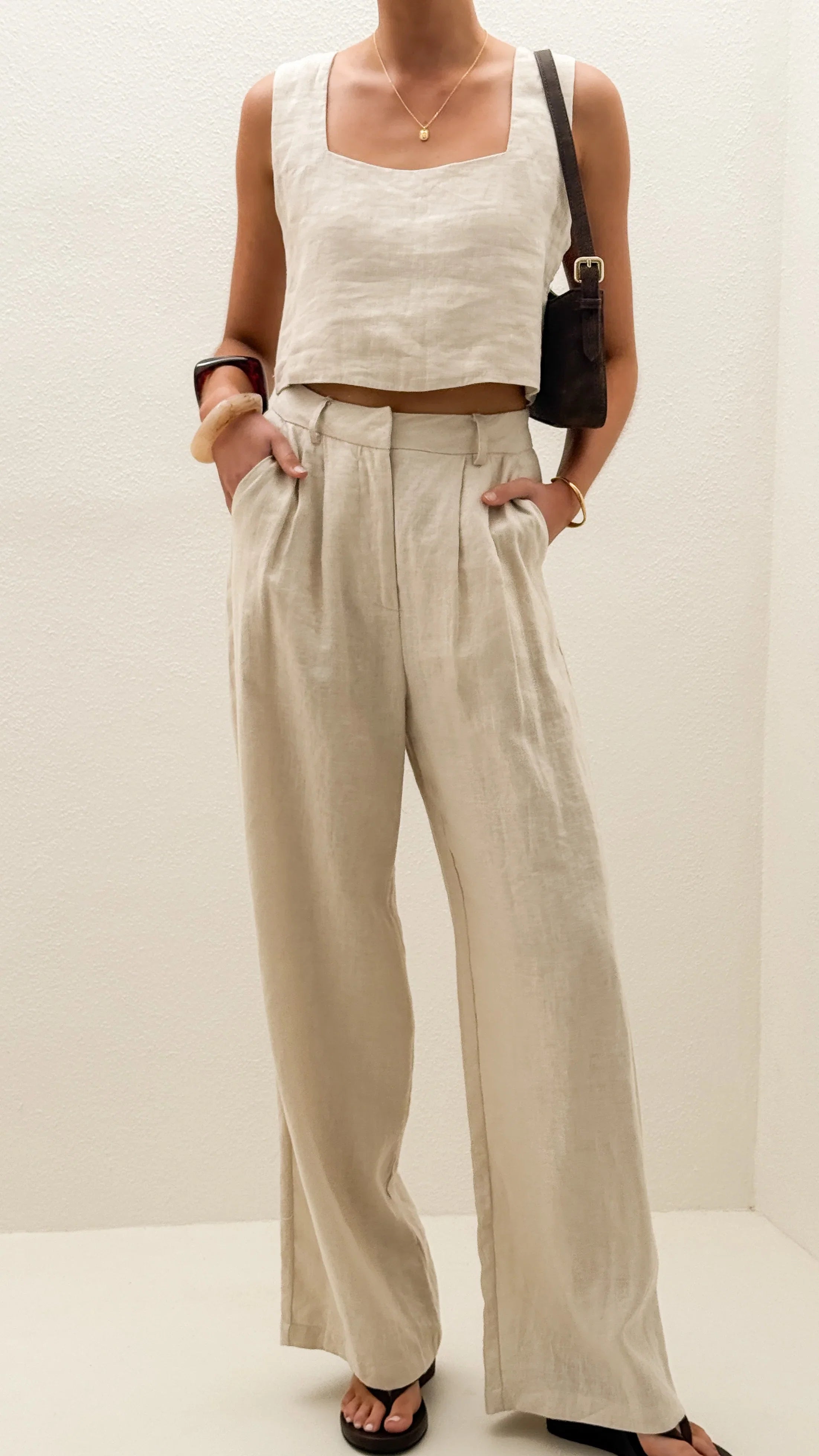 Tillie Crop Top Oatmeal