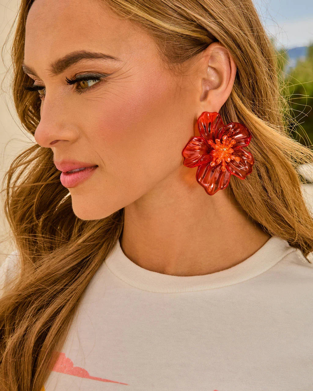 Florena Resin Flower Earrings