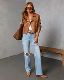 Kianna Suede Moto Jacket