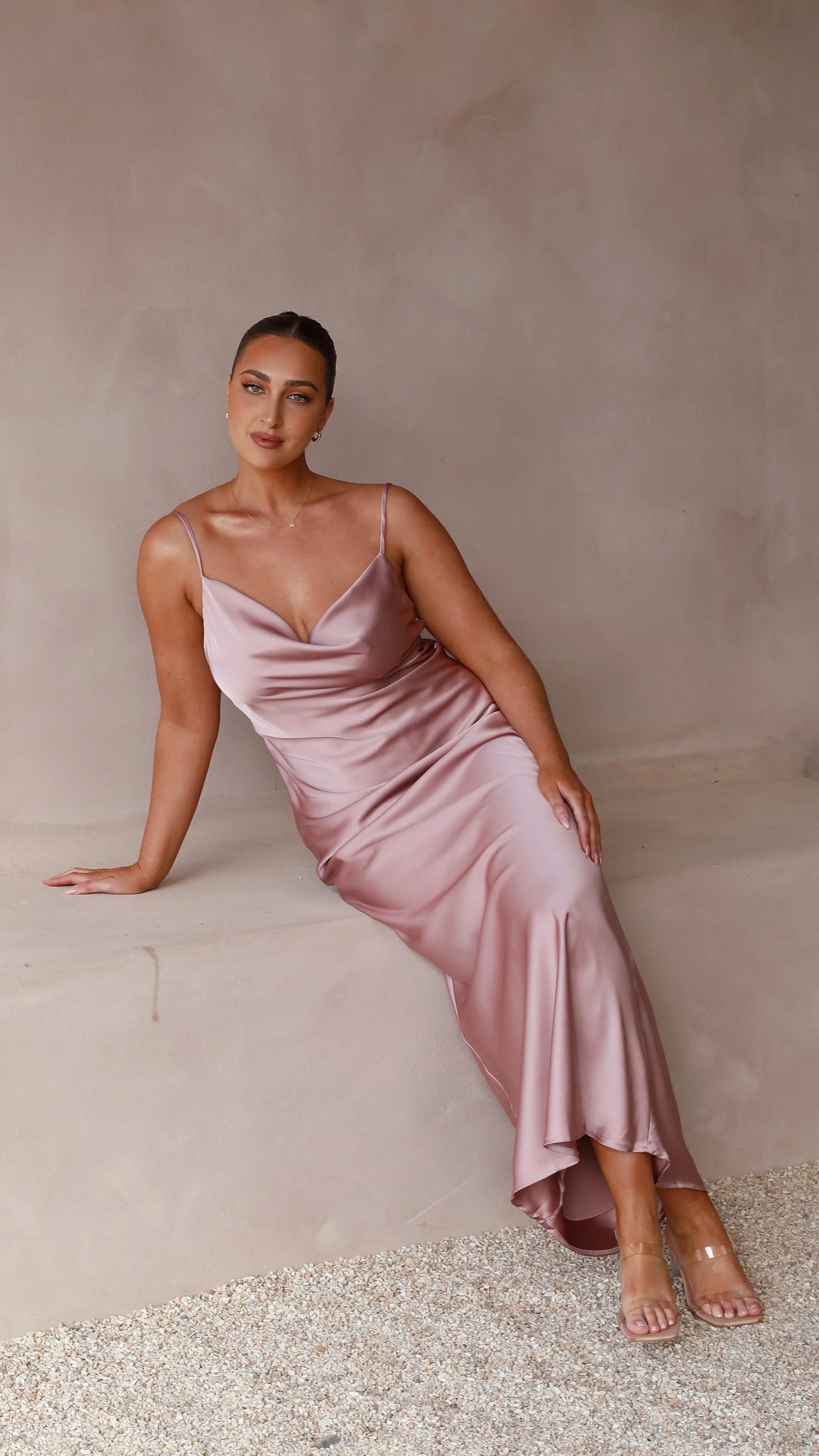 Willow Maxi Dress Dusty Pink