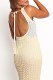 Tanith Maxi Knit Dress Lime Multi