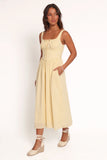 Kinslee Midi Dress Yellow Gingham