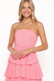 Peachester Strapless Maxi Dress Coral