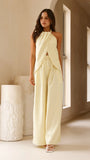 Melinda High Waist Pants Soft Yellow