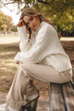 Nico Wide Leg Jean Beige