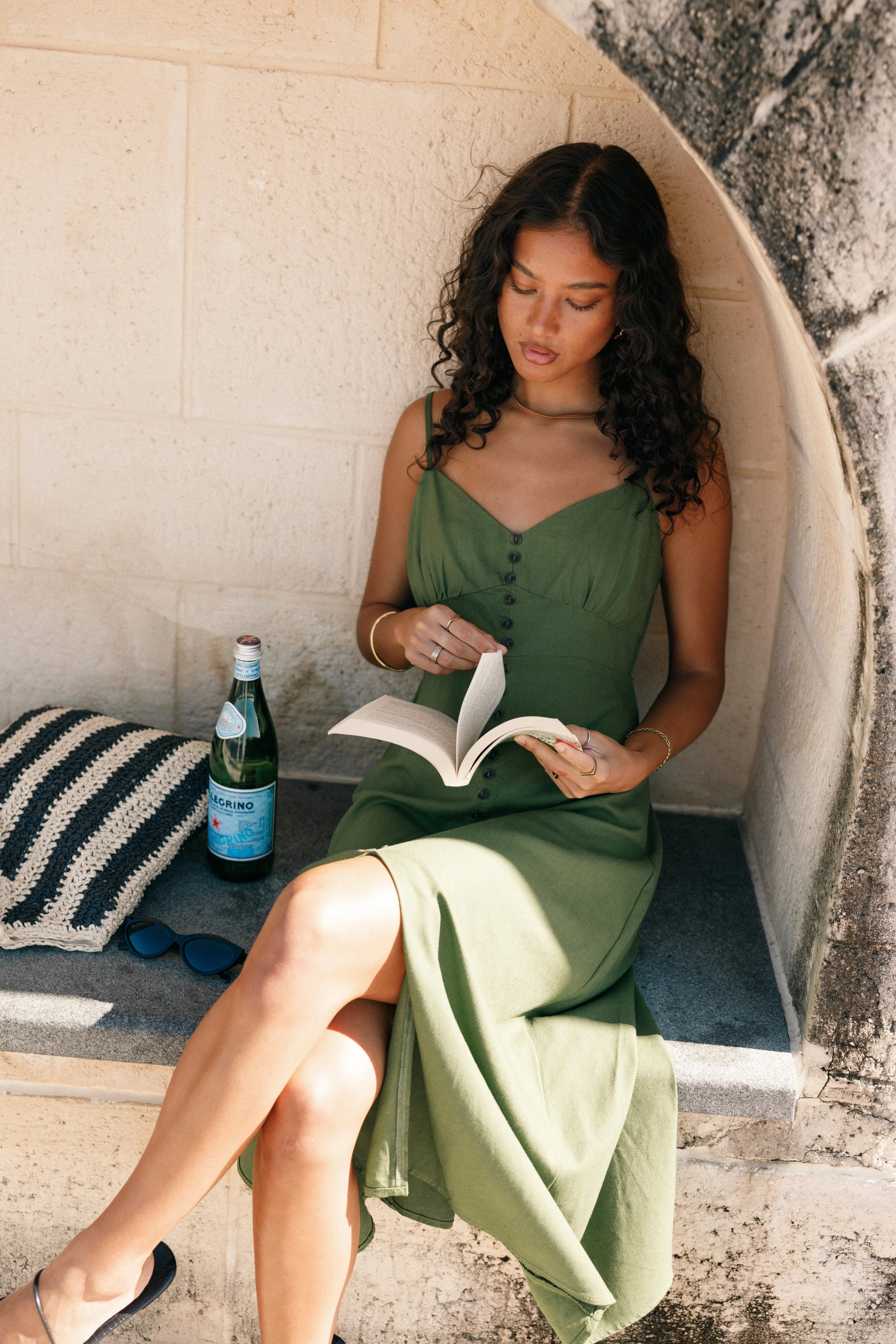 Darby Midi Dress Ibiza Green