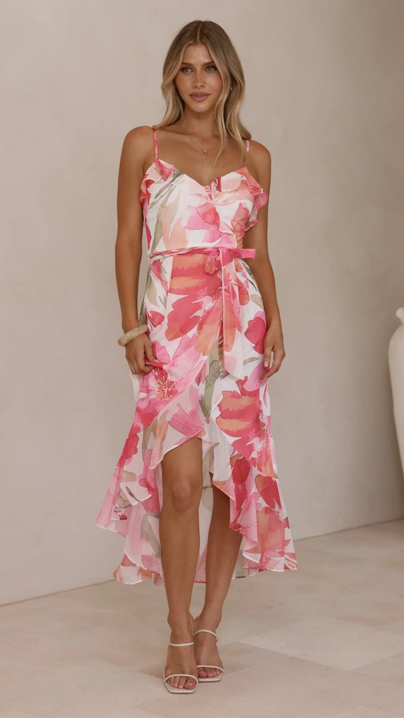 Skyla Maxi Dress Pink Floral