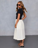 Dual Mode Color Block Midi Dress