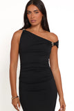 Ondine Off Shoulder Midi Dress Black