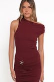 Sandara Off Shoulder Maxi Dress Burgundy