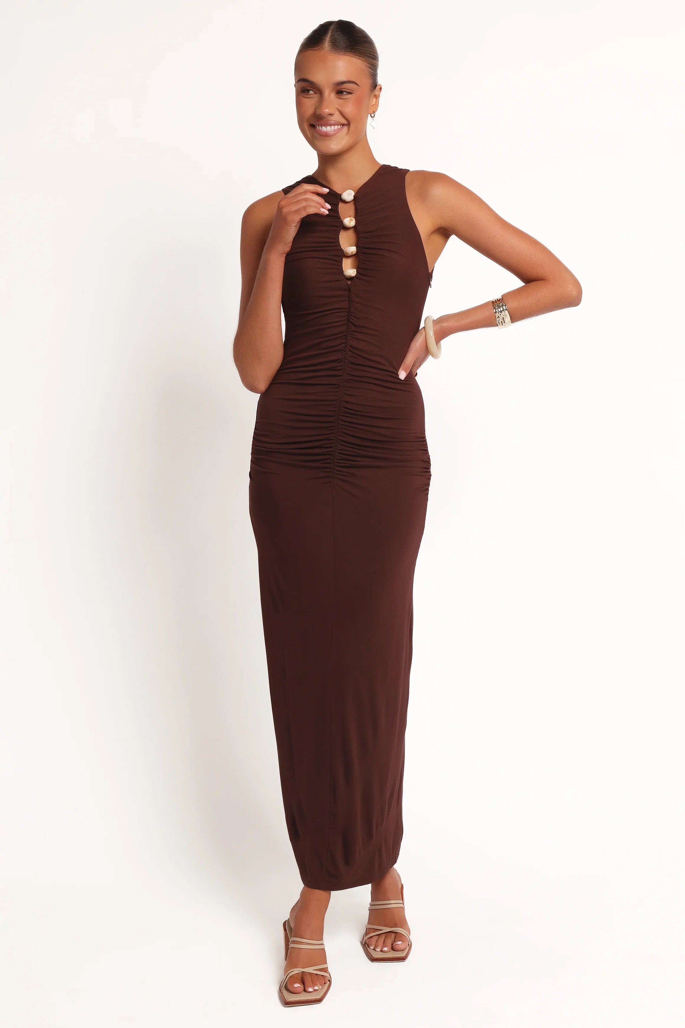 Brody Midi Dress Chocolate