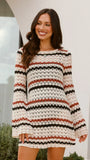 Bron Mini Dress Natural Stripe