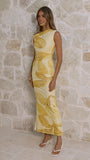 Seona Maxi Dress Yellow Floral