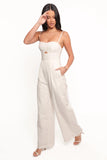 Metra Scalloped Jumpsuit White