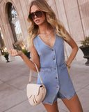 Maura Denim Vested Romper