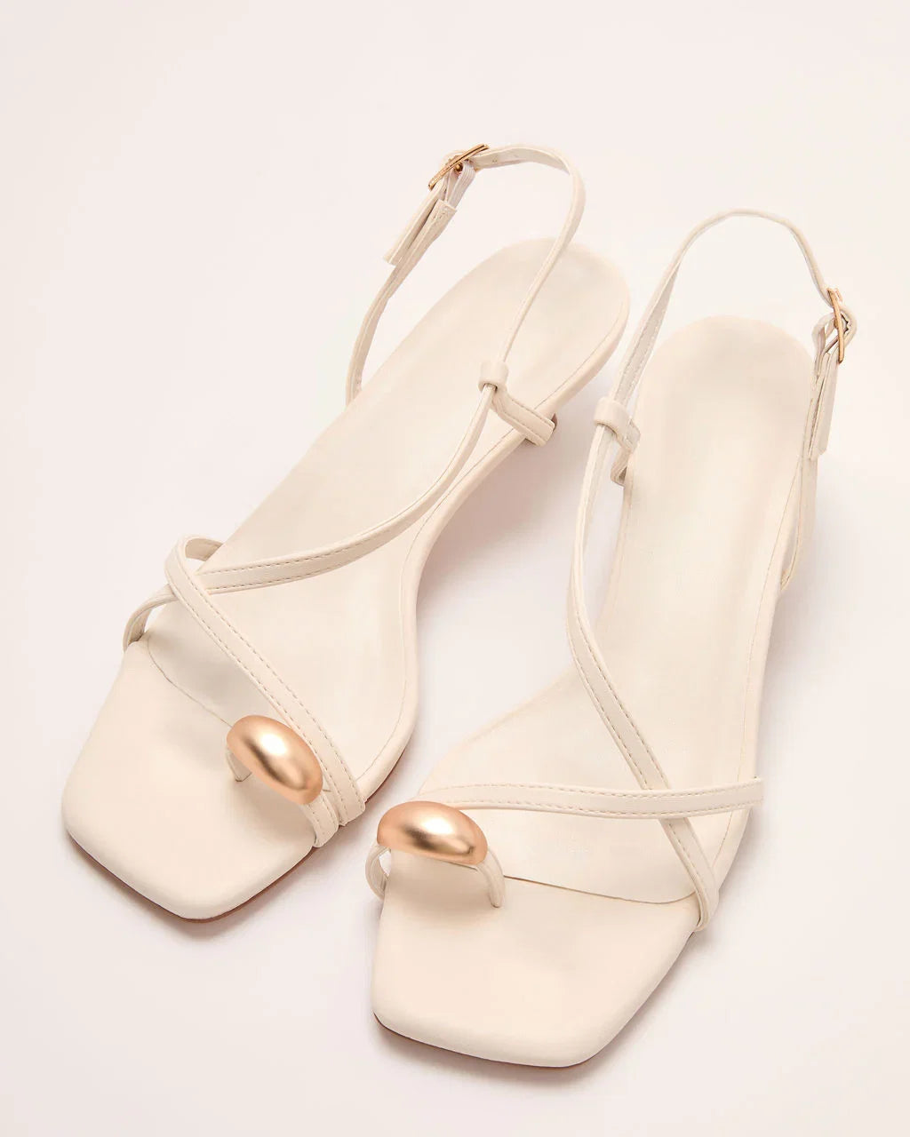 Solira Slingback Toe Ring Kitten Heels