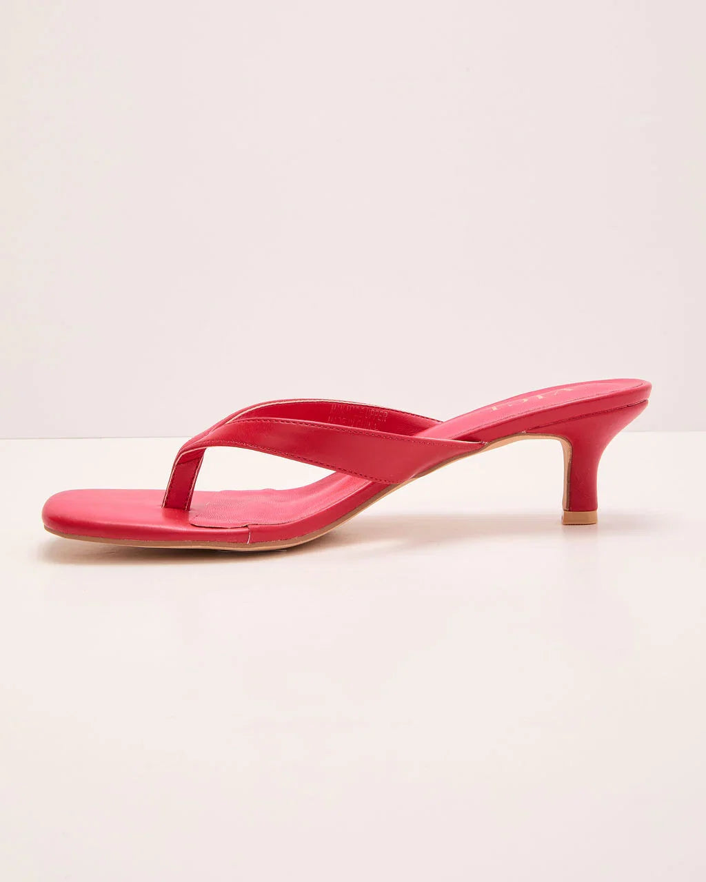 Elisse Vegan Leather Heeled Thong Sandal