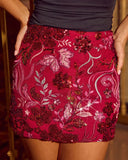 Garden Drop Sequin Embellished Mini Skirt