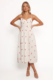 Paloma Maxi Dress White Red Floral