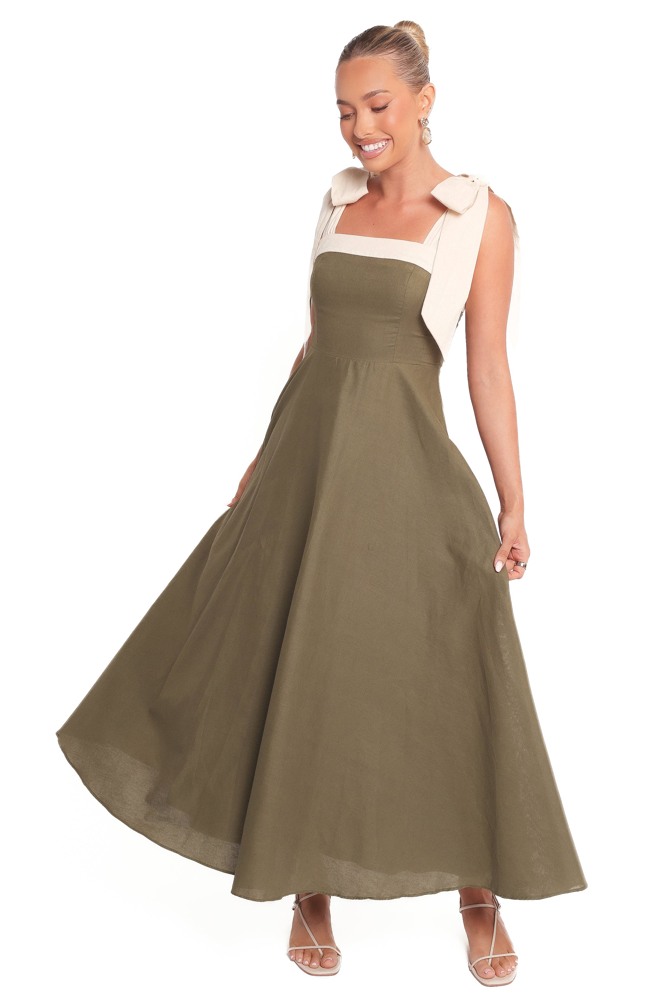 Olinda Midi Dress Olive