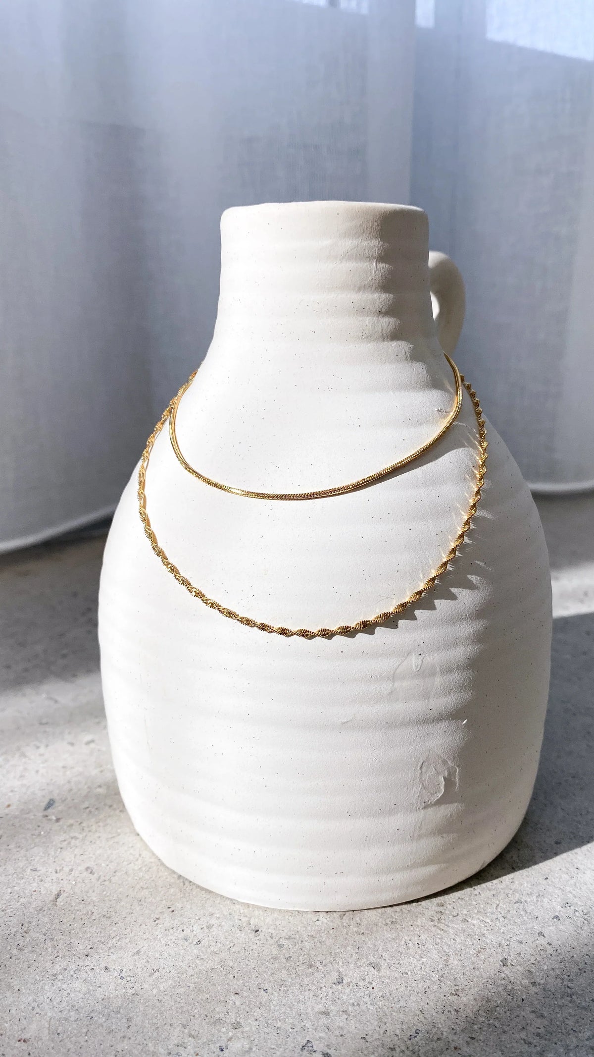 Sarah Twist Necklace Set Gold